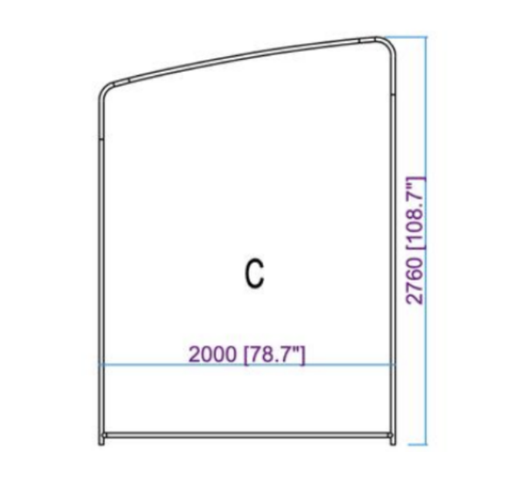 Backing de Tensión Mariposa 200x276cm